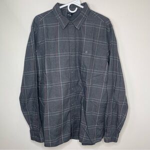 Mountain Hardware Shirt Men’s XL Gray Plaid Button Up Long Sleeve Flannel
